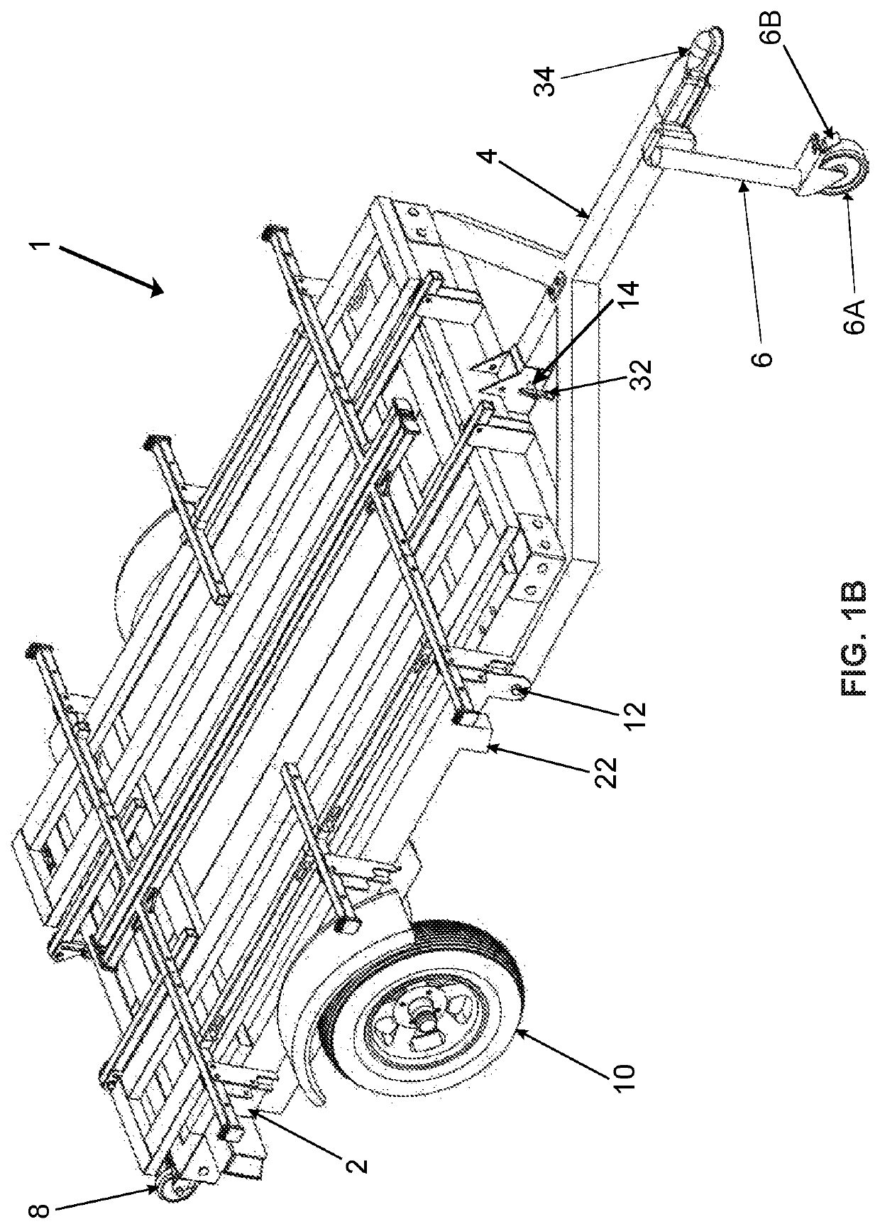 Folding trailer for stowage and methods of use