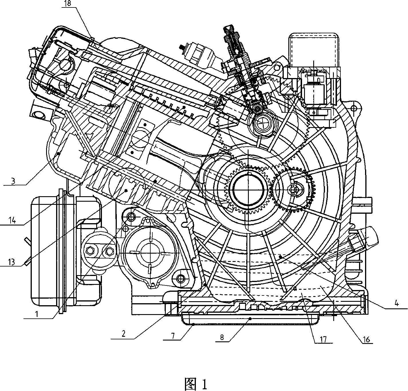 Cooling system of wind cooling diesel engine