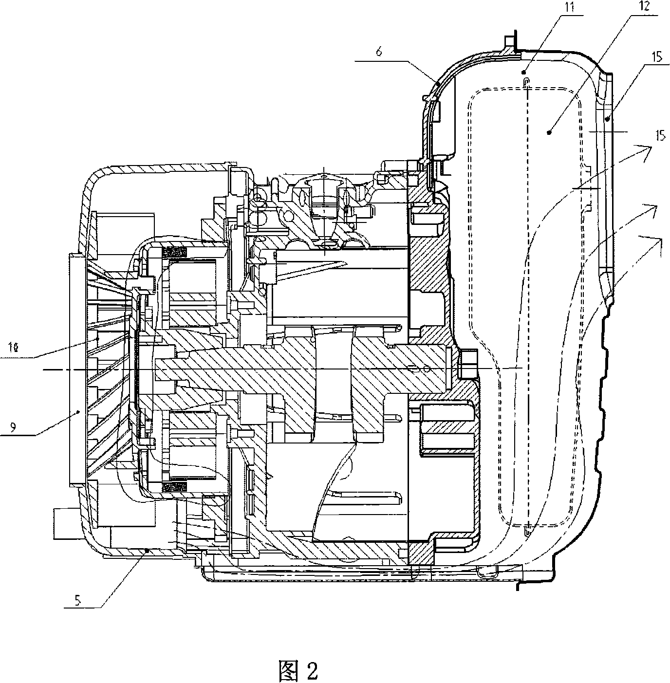 Cooling system of wind cooling diesel engine