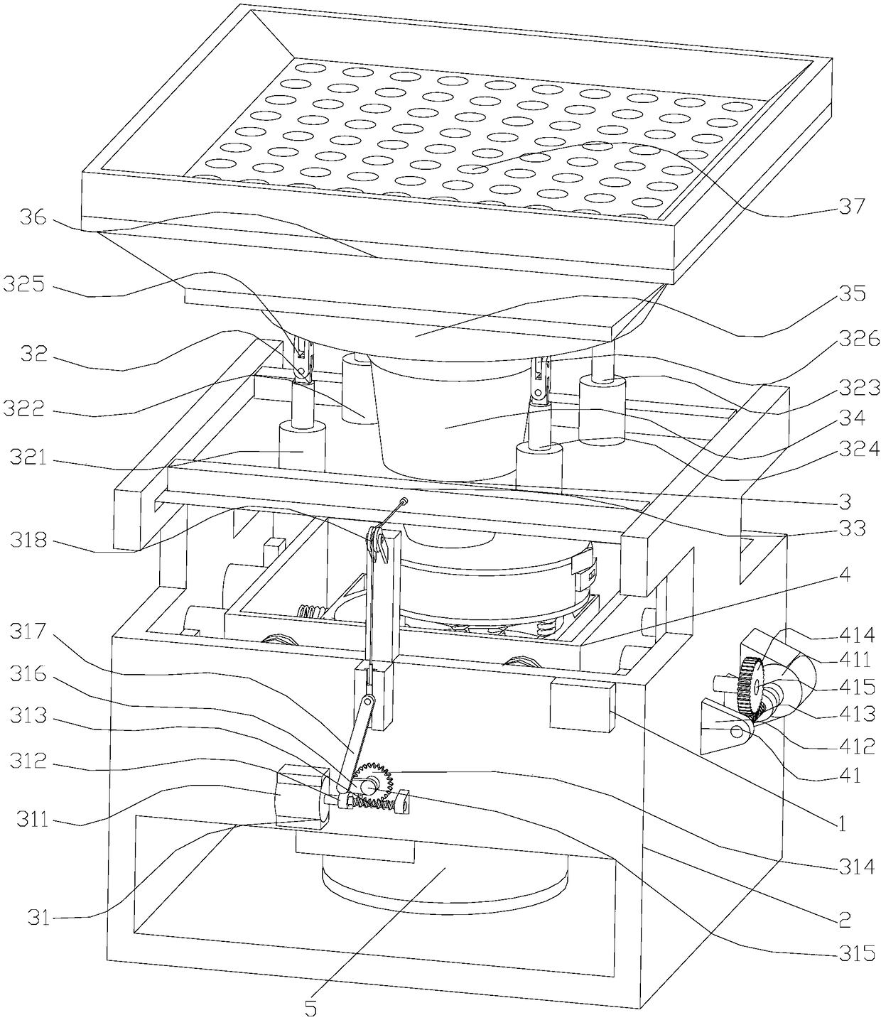 Dual-layer multi-freedom-degree vibration screening device