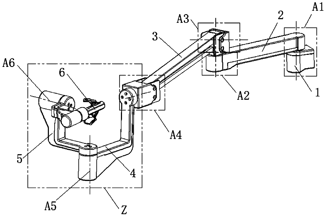 Main manipulator of seven-degree-of-freedom series minimally invasive surgery robot