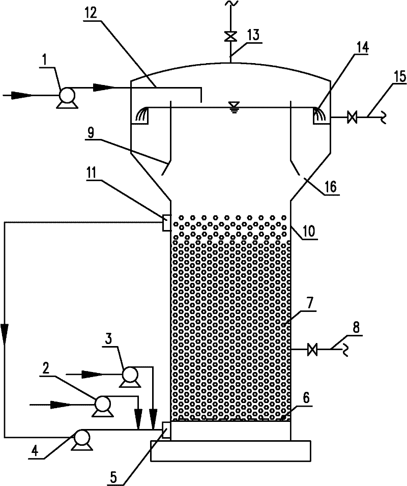 Circulating fluidized bed advanced treatment equipment for industrial wastewater