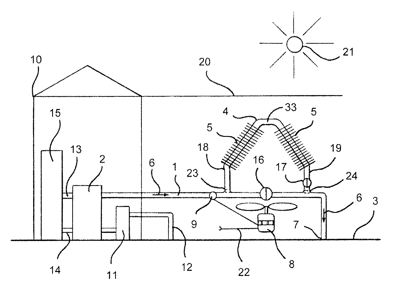 Direct exchange heating/cooling system