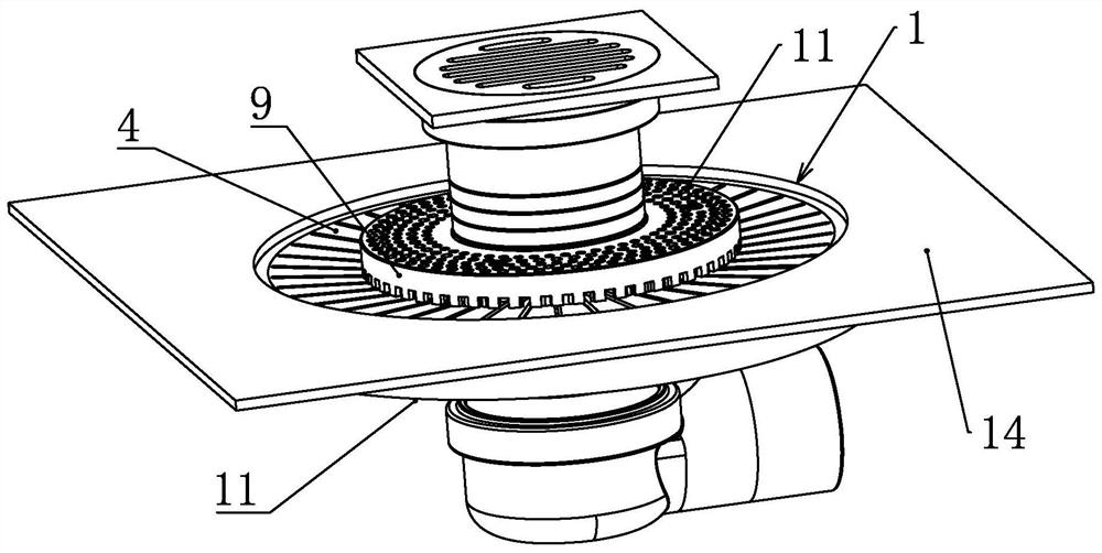 Anti-seepage structure of sewer device