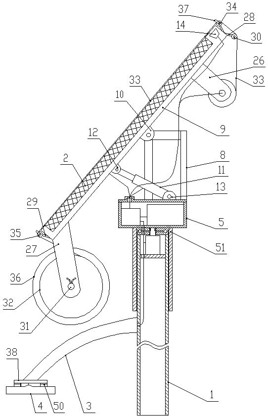 Low-light-level integrated solar street lamp