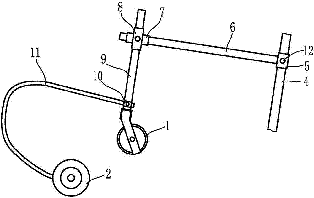 Film spreading adjusting device of ridging and mulching machine