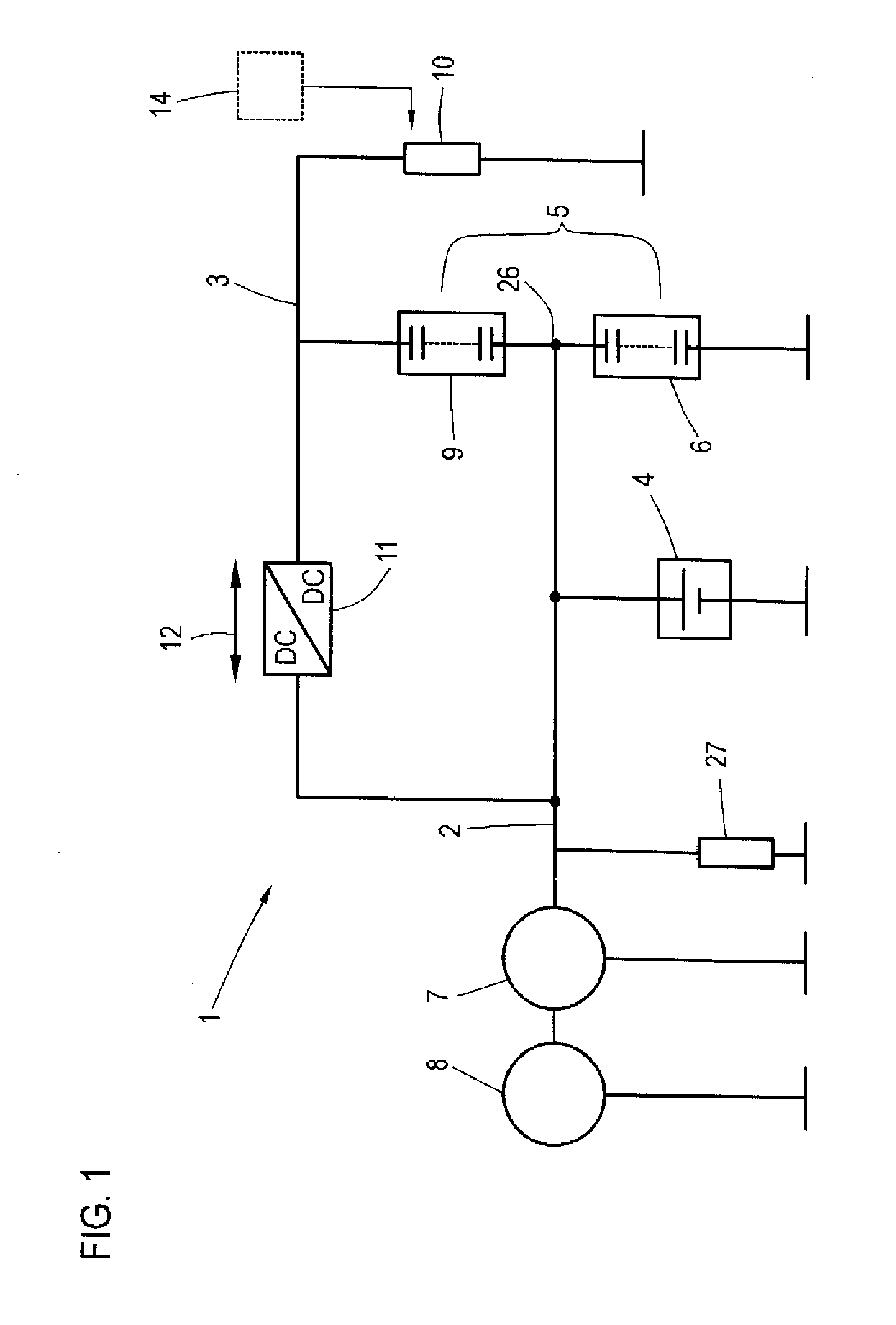 Motor vehicle with a multi-voltage onboard electrical system and associated method