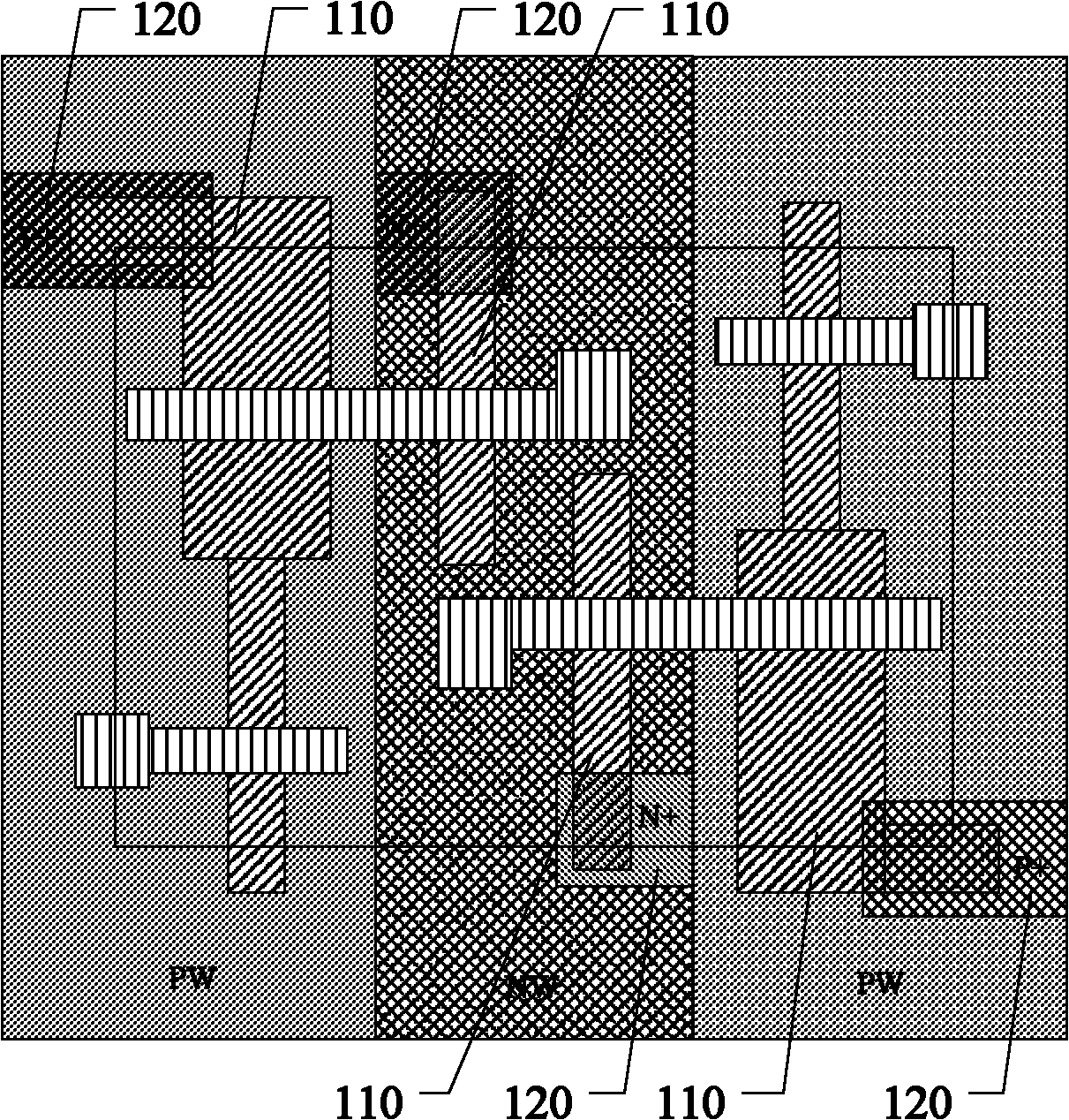 Static random access memory on silicon substrate of insulator and manufacturing method thereof