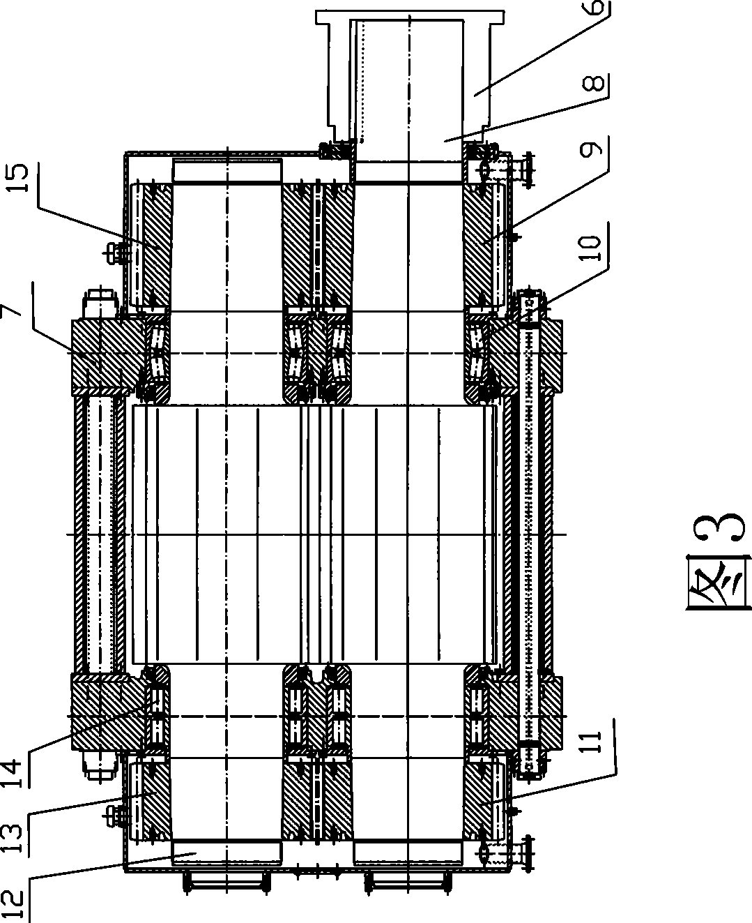 Drum type flying shears and gear pair return-clearance adjustment method