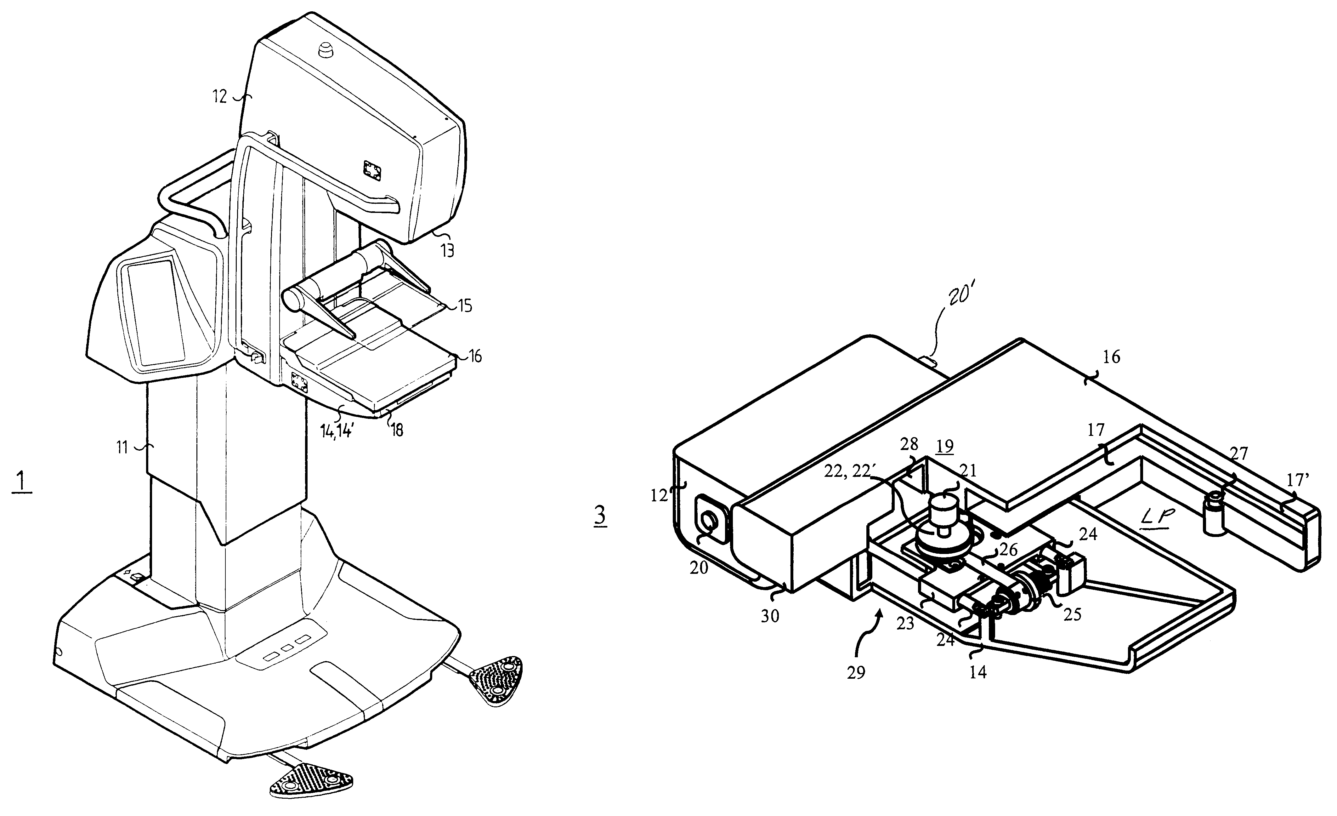 Arrangement and method for means for receiving image data in mammography