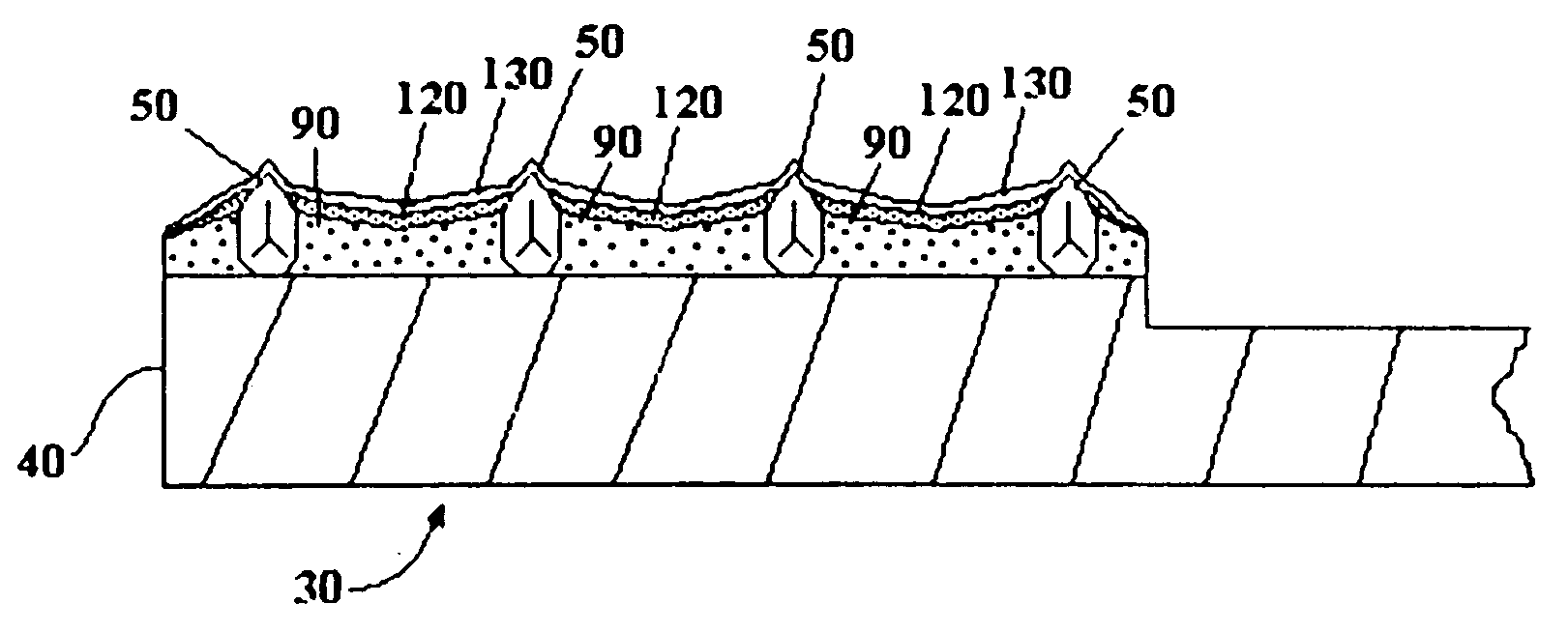 Contoured CMP pad dresser and associated methods