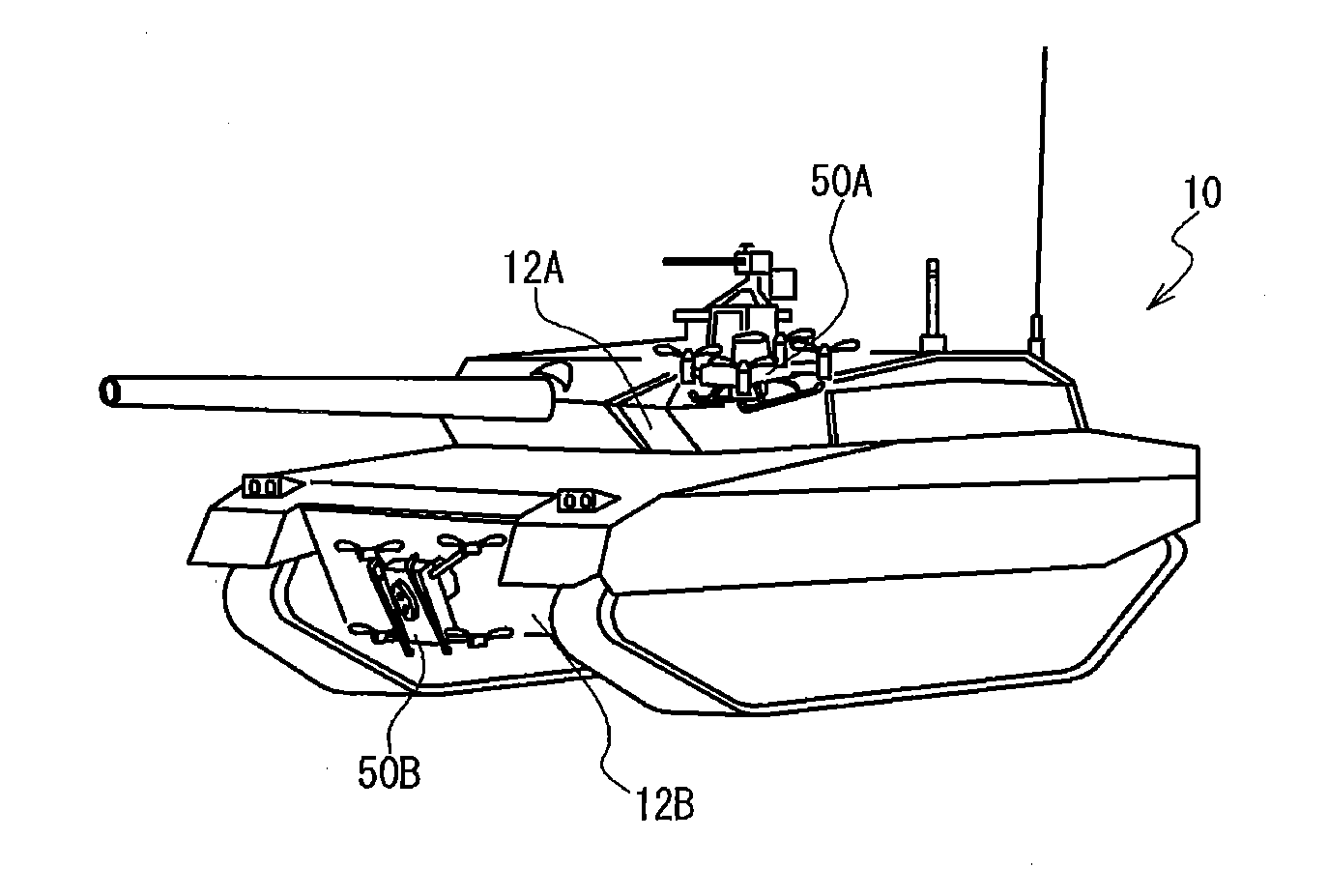 Modularized armor structure with unmanned aerial vehicle loaded and armored vehicle using the same