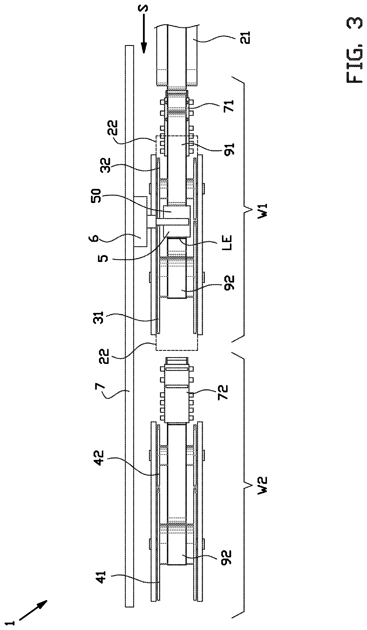 Wind-up system and method for winding-up a strip