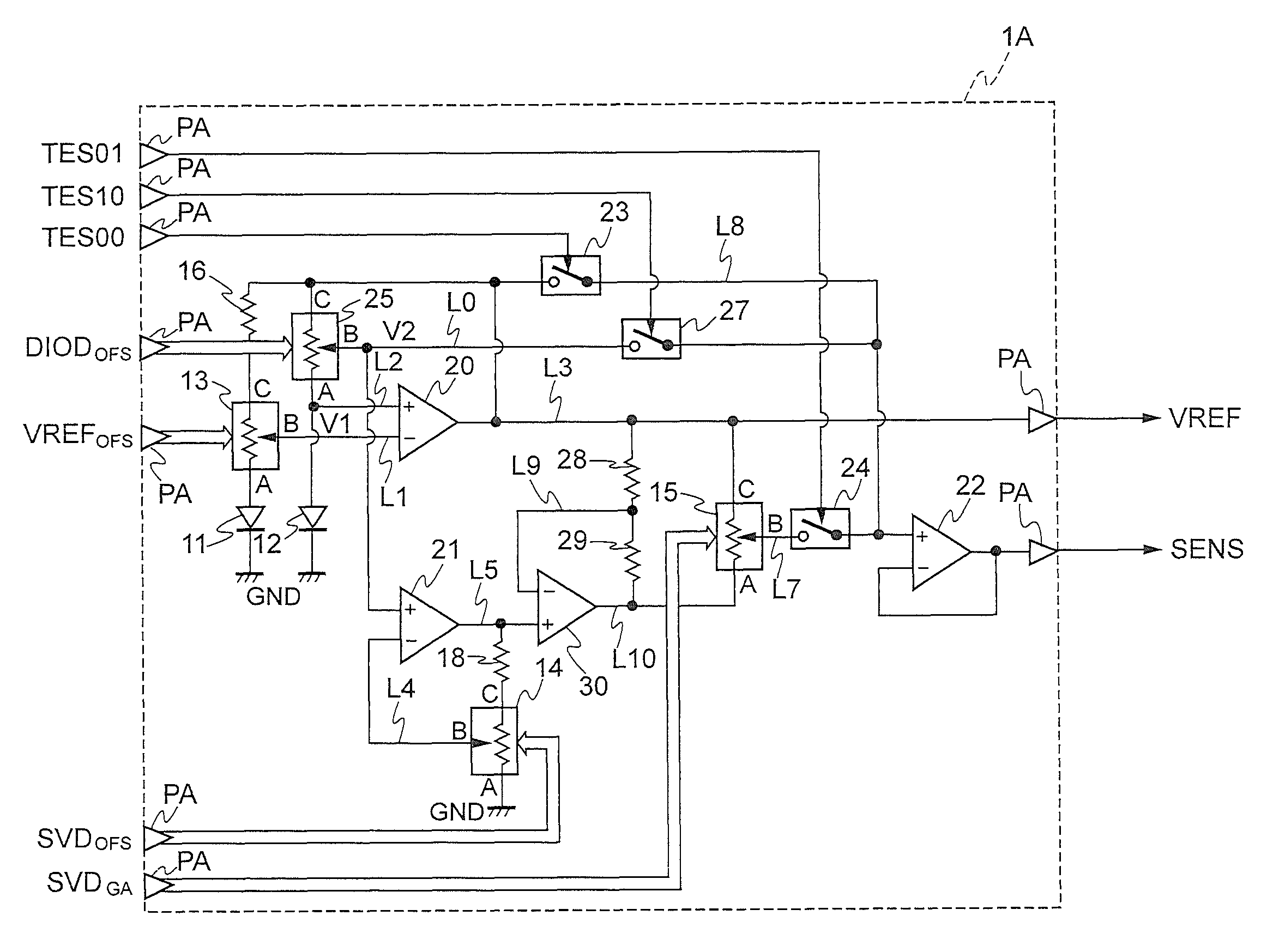 Temperature detection circuit and method of adjusting the same