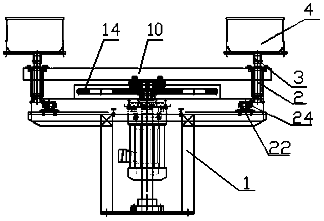 Automatic turntable driving structure