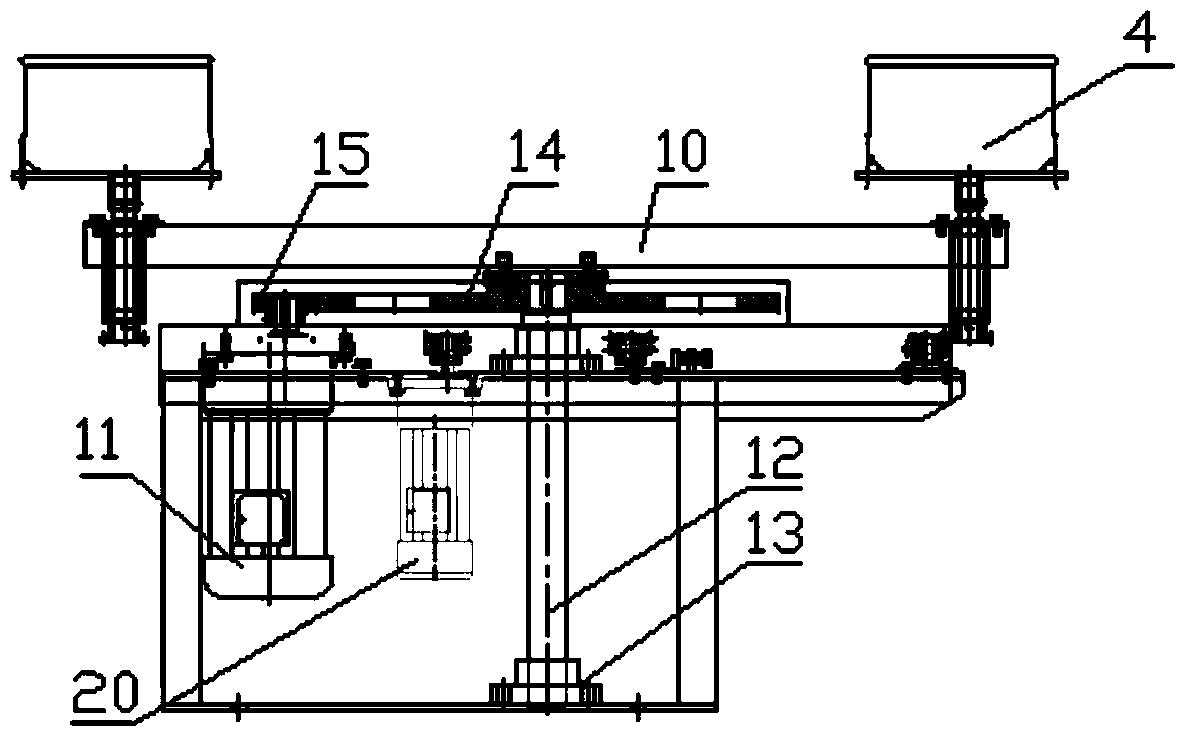 Automatic turntable driving structure