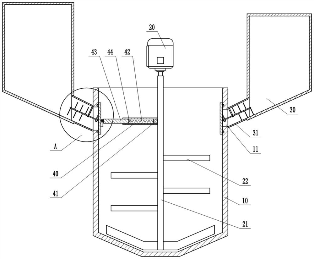 Automatic raw material proportioning and mixing device