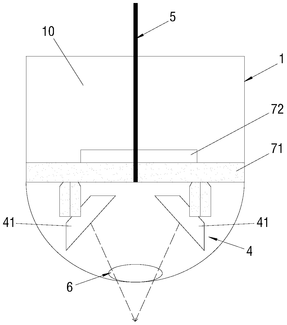 Ultrasonic massage probe and pain treatment device