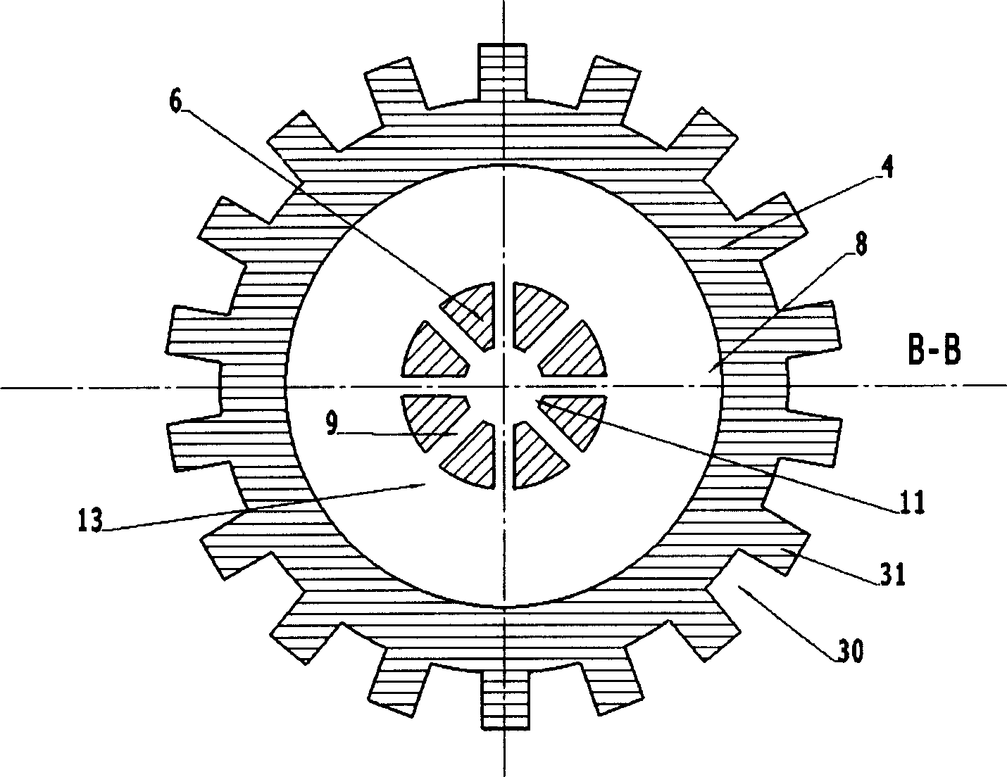 Wound internal rotor of double mechanical port electric machine