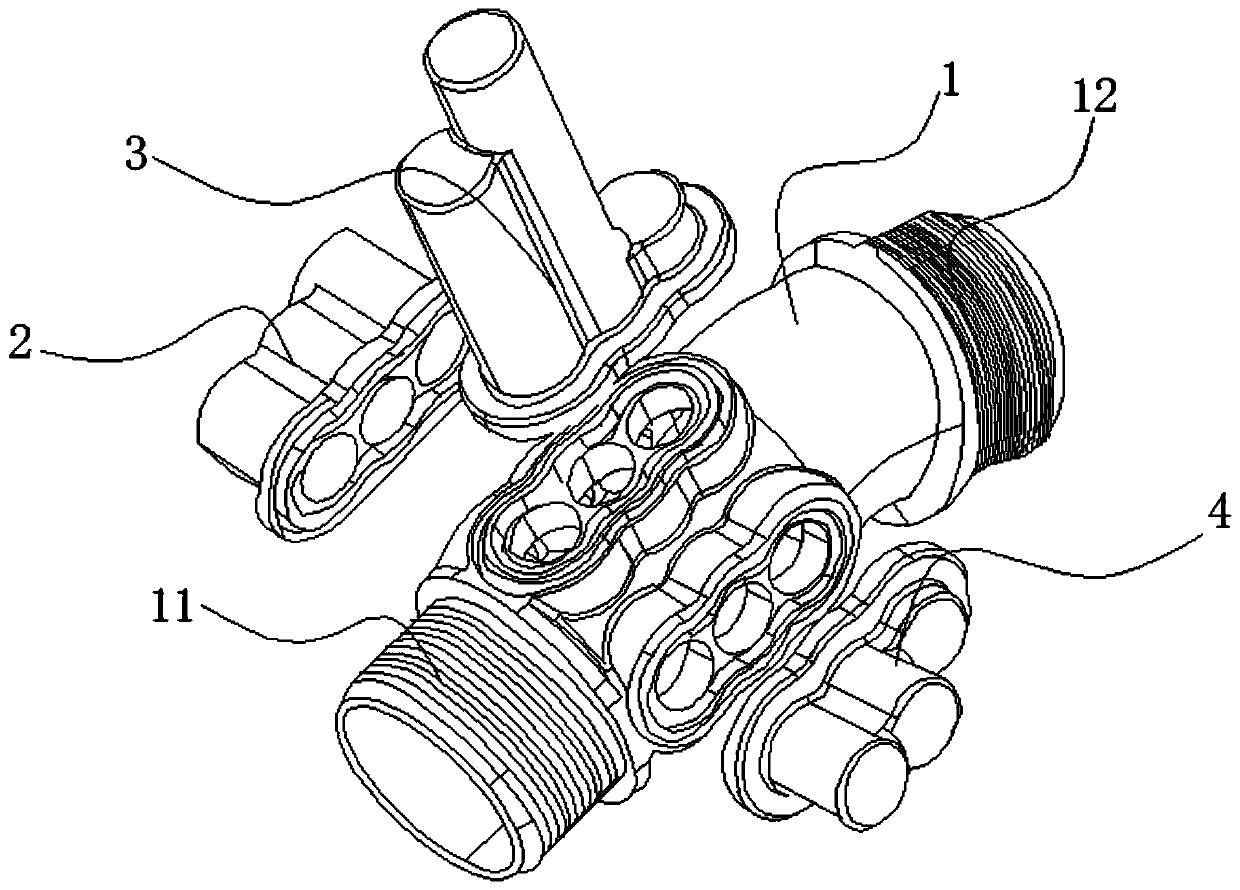 Automobile turbocharger air pressing pipe muffler