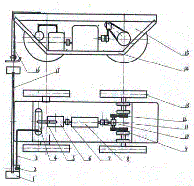 Internal combustion engine power self-propelled lotus root picking machine adopting compressed air injection and suction type spraying head