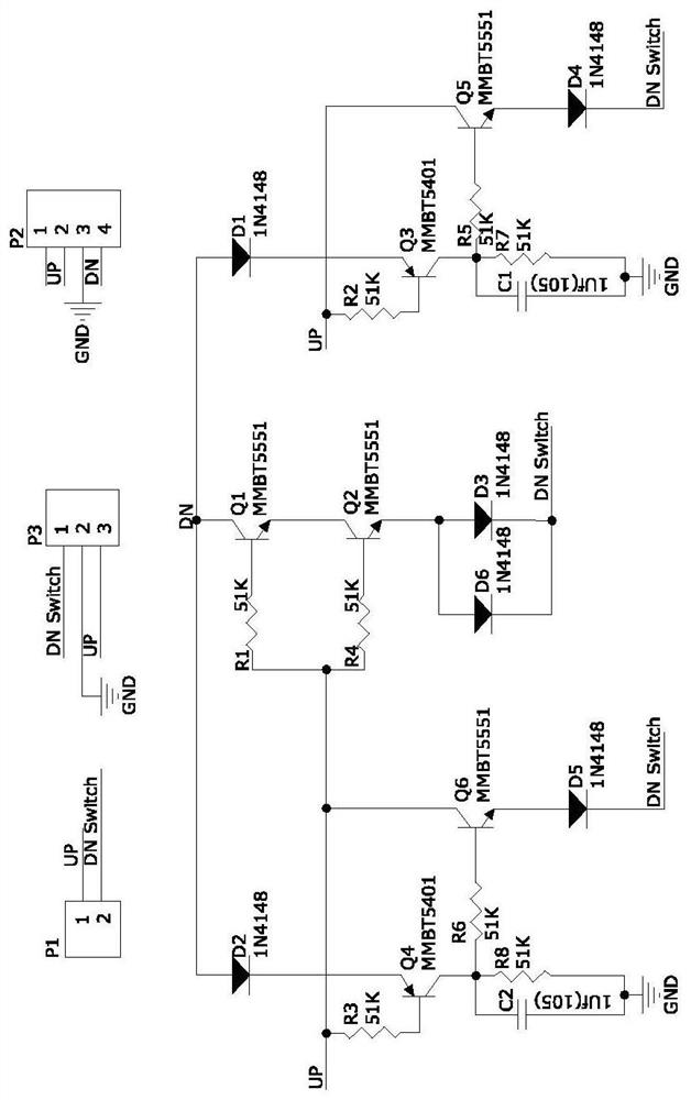 A lifting circuit and lifting device capable of realizing anti-pinch