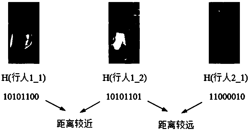 Pedestrian hash retrieval based on loss measurement in depth learning networks