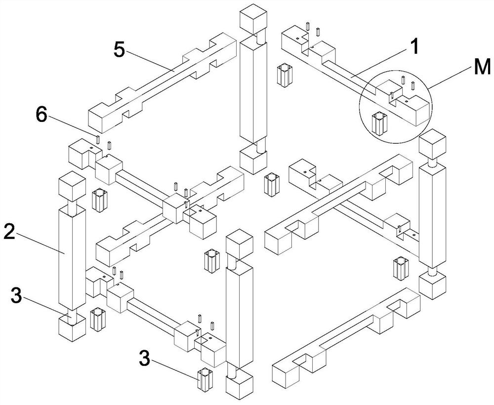 Combined glass fiber rib reinforced concrete artificial fish reef, control method and application