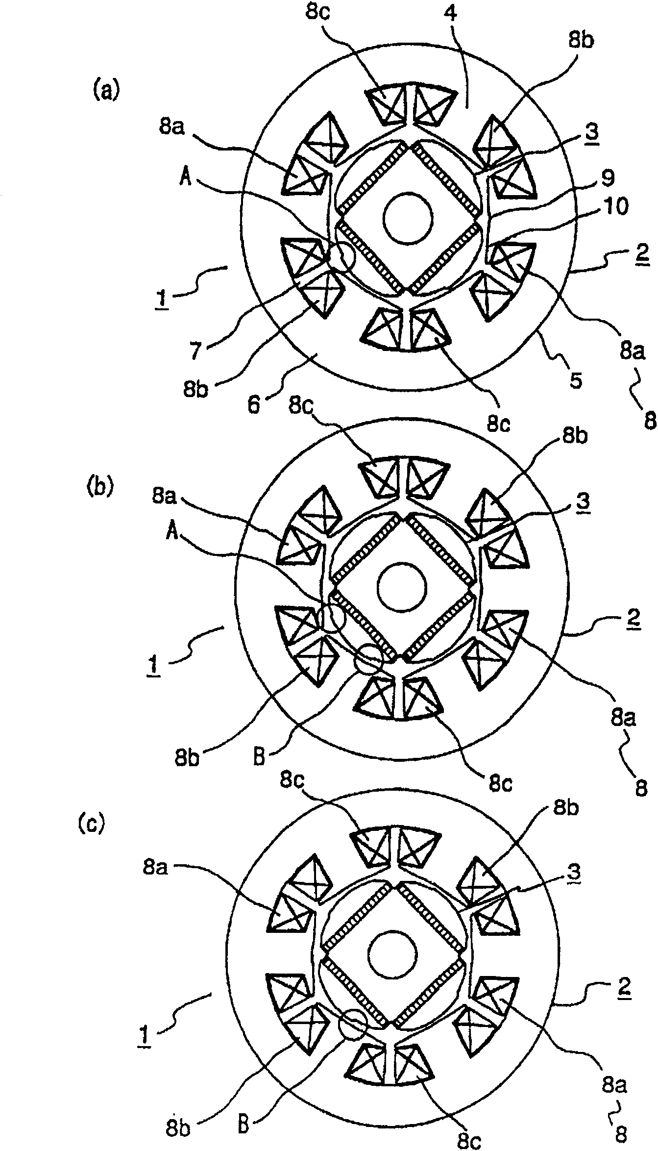 Permanent magnet type rotary electric machine and compressor using it