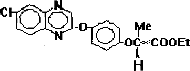 Weeding composition containing cloransulam-methyl and quizalofop-p-ethyl