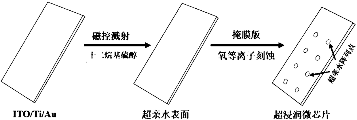 Ultra-infiltration nano branched gold SERS micro-chip and preparation method thereof