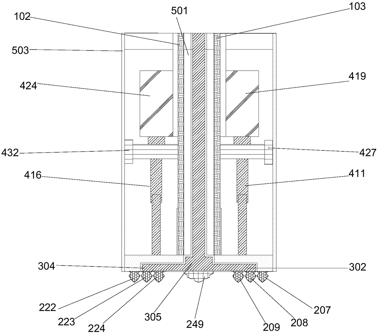 Magnetic conversion type tool change drilling method for soft and hard stratums