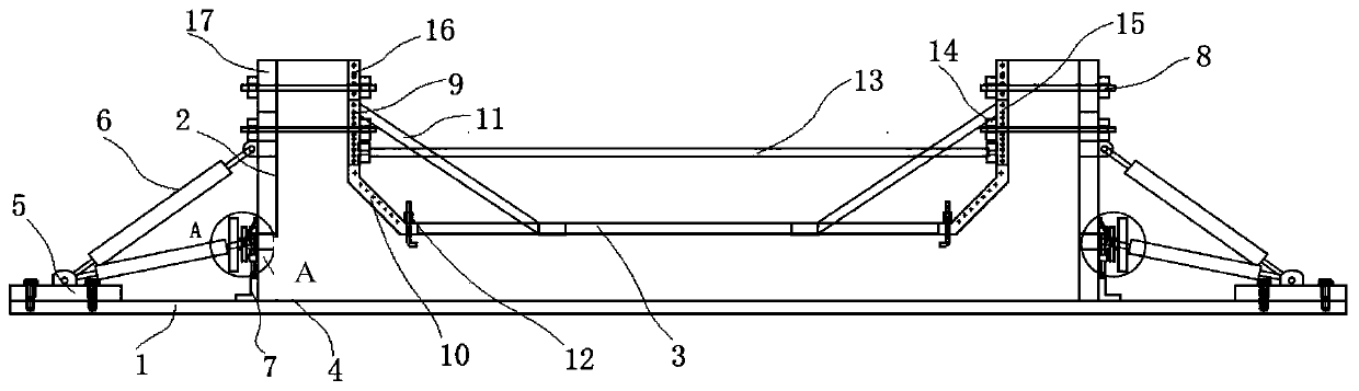 Continuous construction method for aluminum alloy template used for comprehensive pipe rack