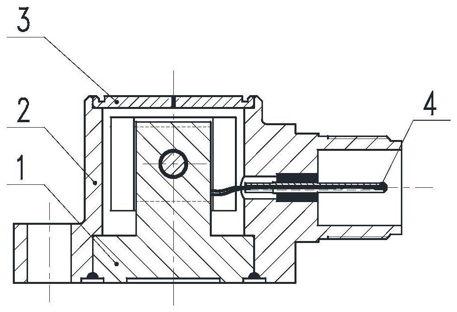 A wide-band piezoelectric vibration sensor assembly structure