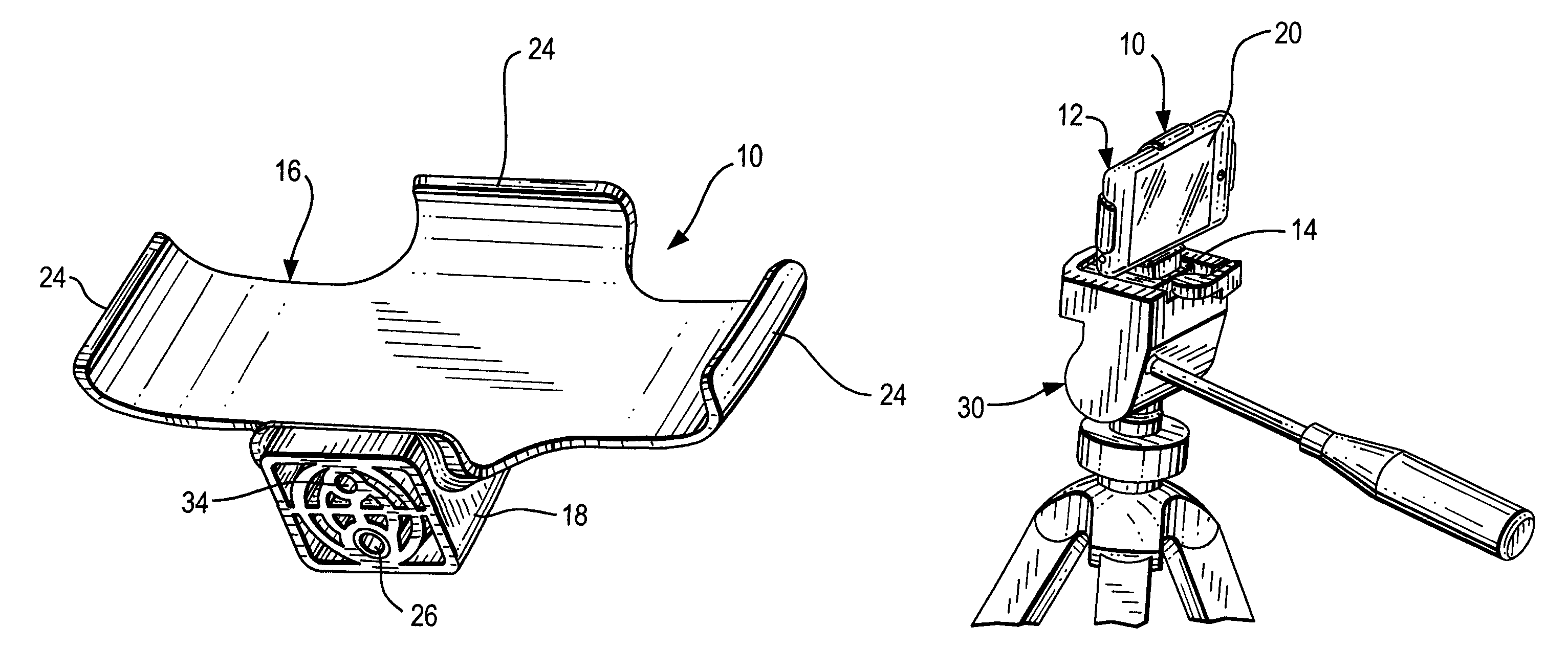 Stabilized mount for, and method of, steadily supporting a motion-sensitive, image capture device