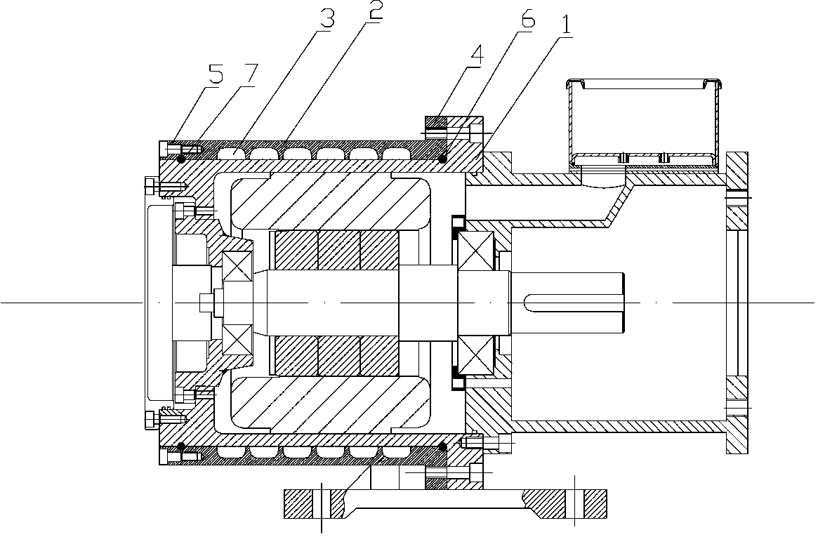 Liquid cooled motor