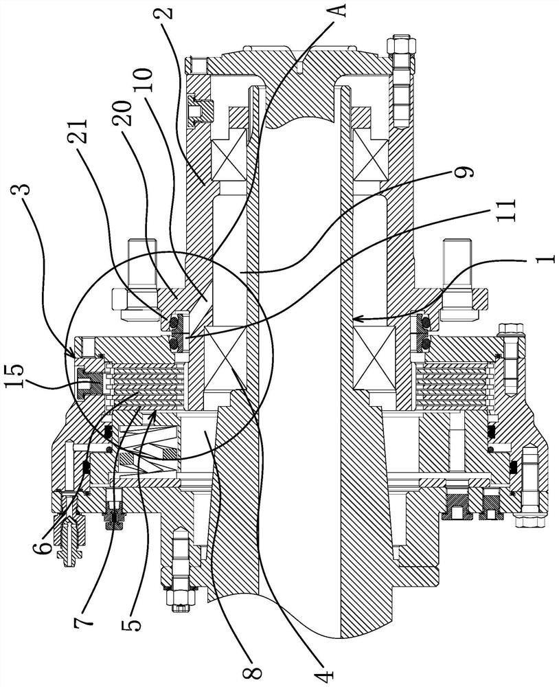 Oil way circulation structure of brake