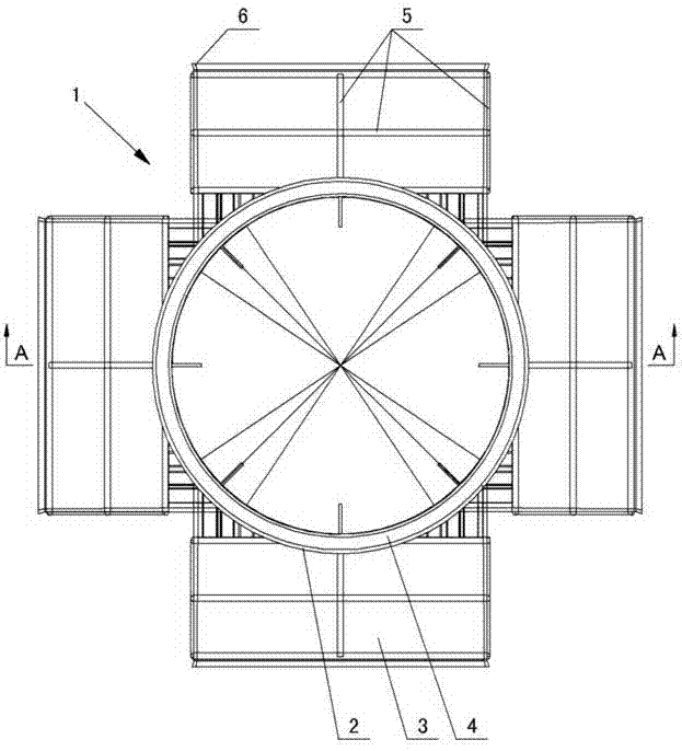 Inspection well of injection molding sewage draining pipe