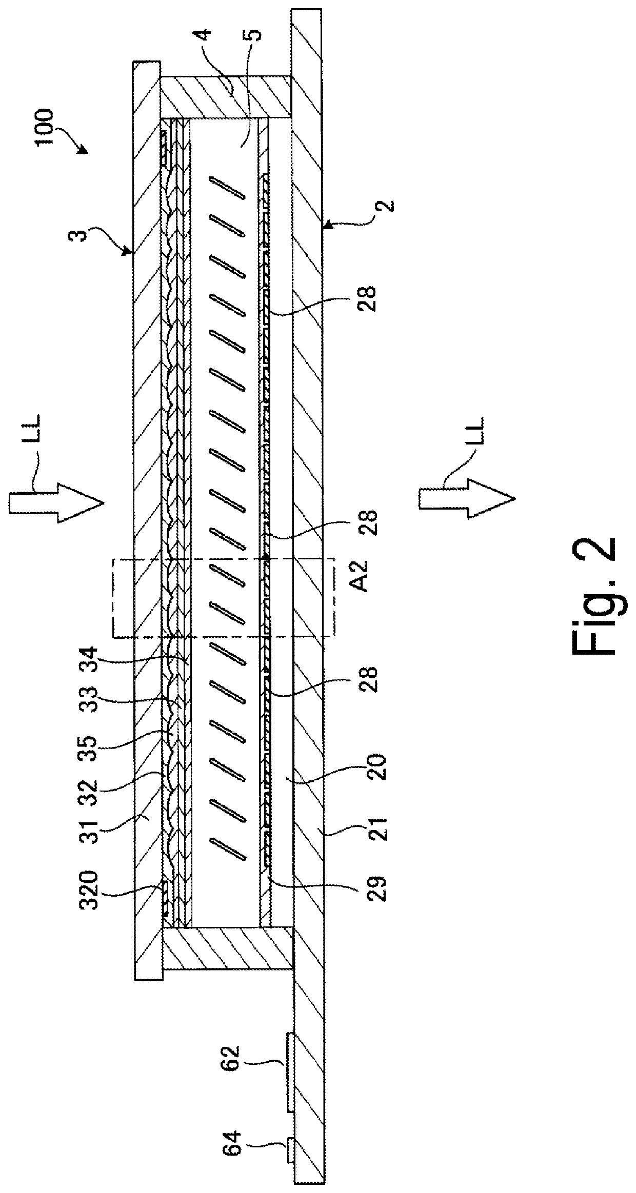 Transmissive-type liquid crystal display device and electronic apparatus