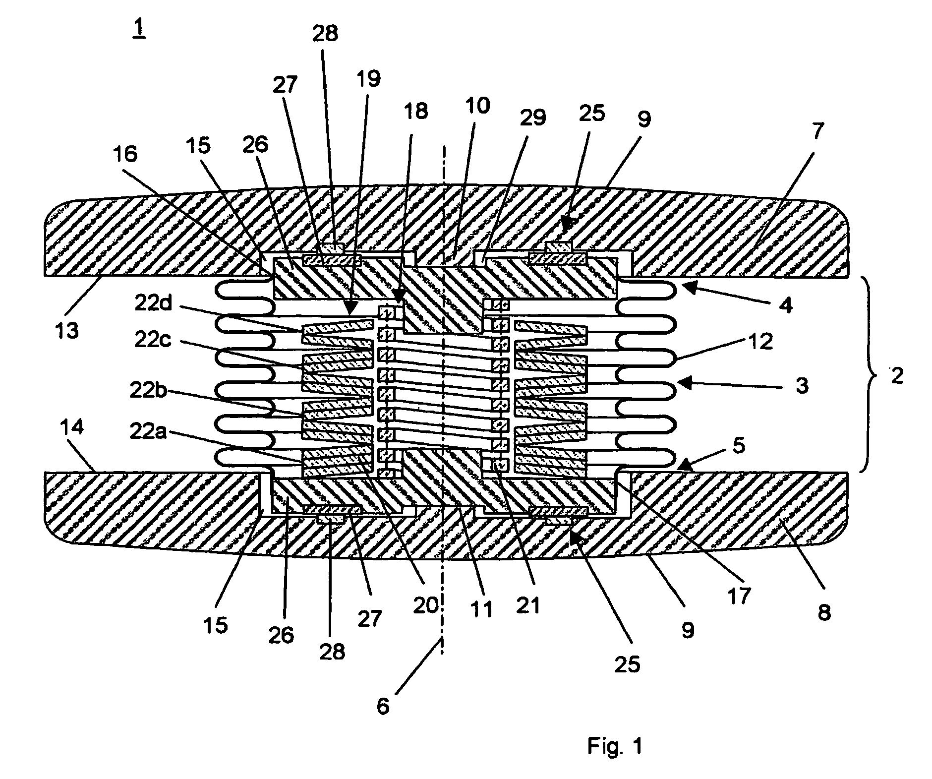 Intervertebral disk prosthesis or artificial vertebral body