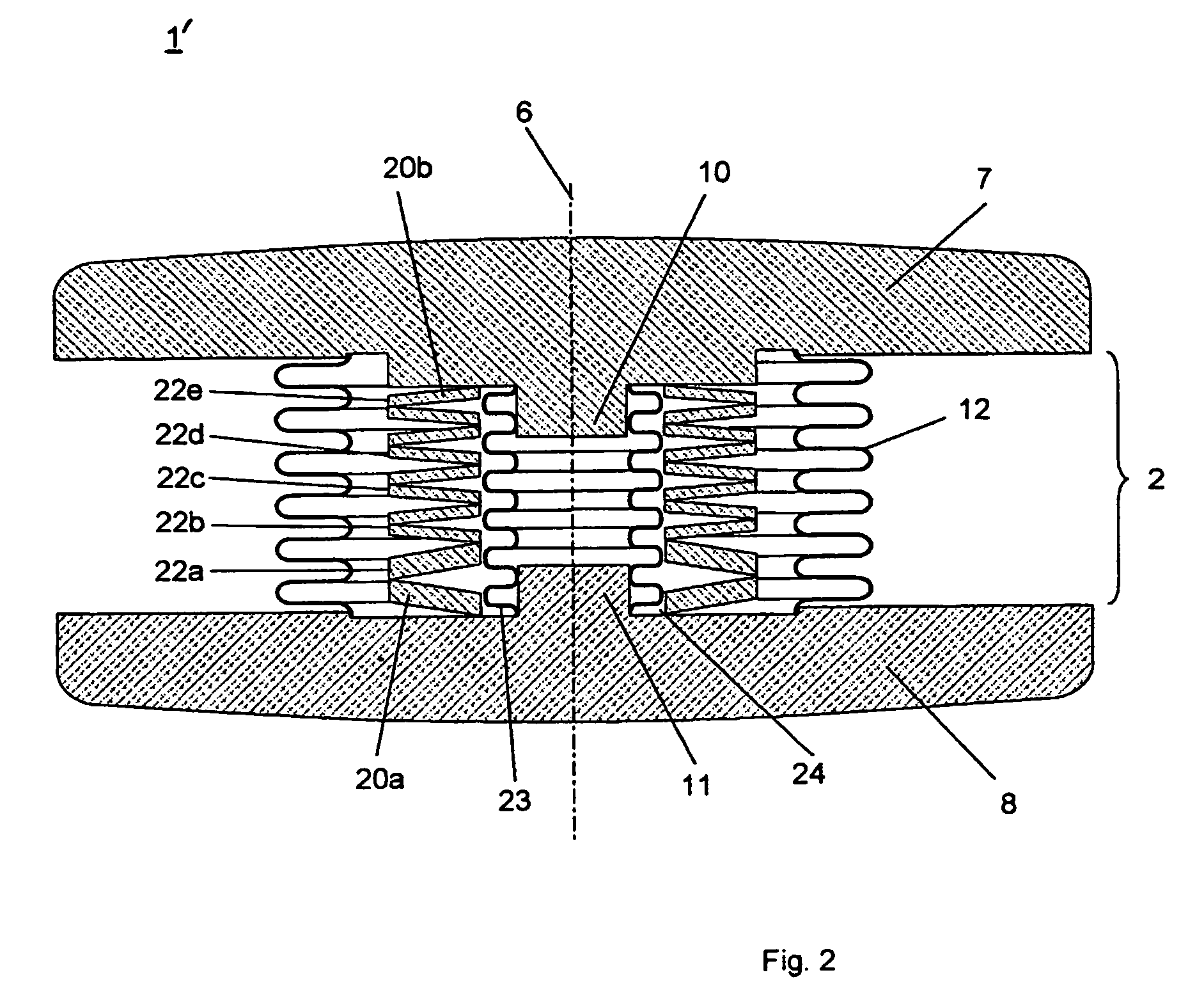 Intervertebral disk prosthesis or artificial vertebral body