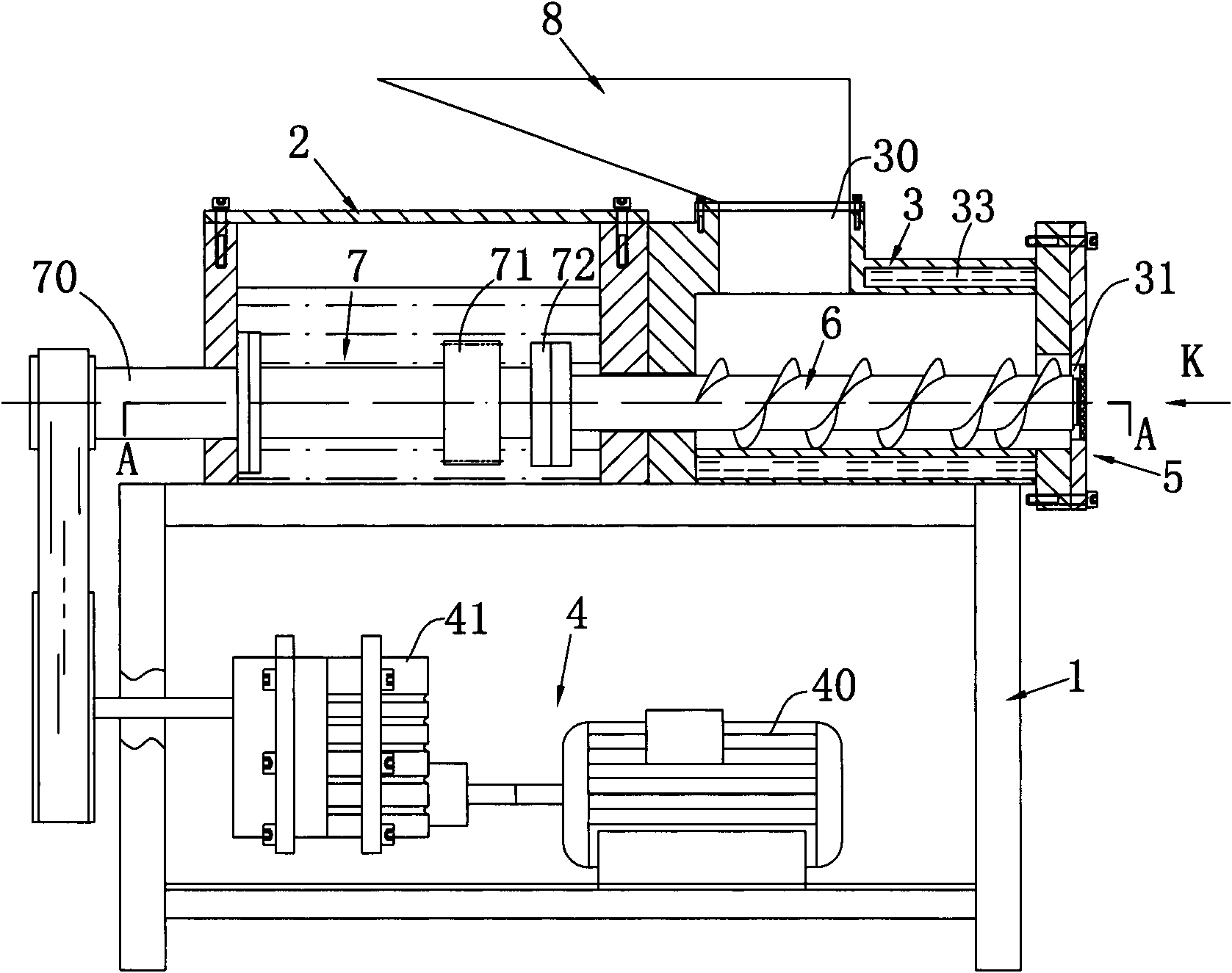 Bar extruding machine