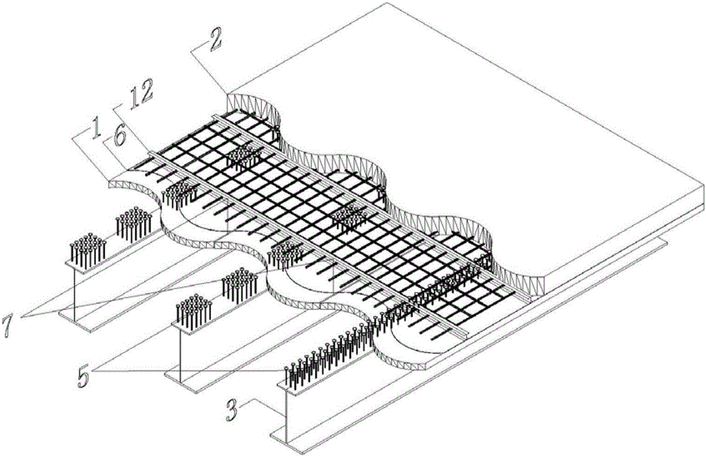 Novel steel-concrete composite bridge and construction method thereof