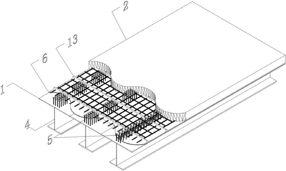 Novel steel-concrete composite bridge and construction method thereof