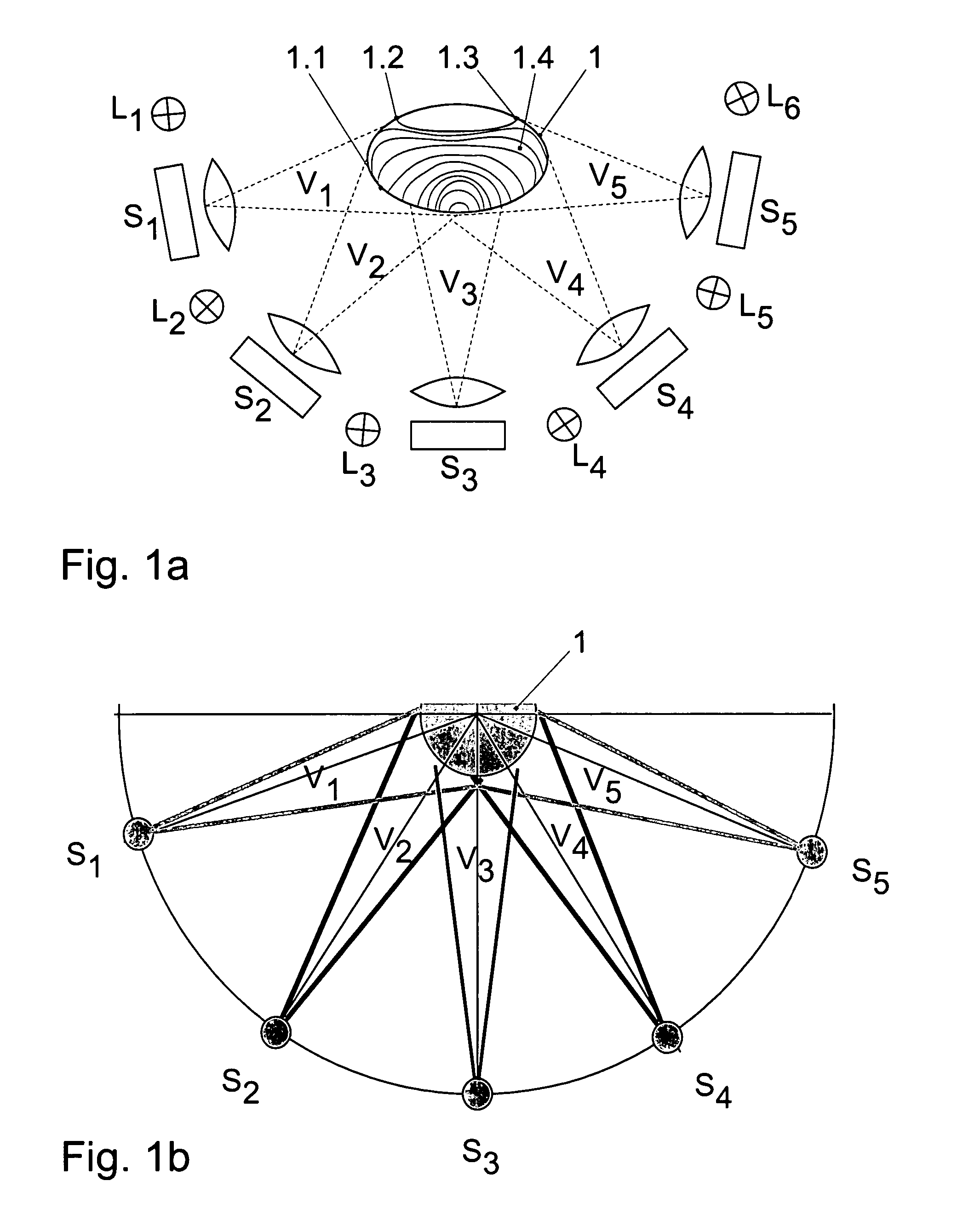 Method and arrangement for optical recording of biometric finger data