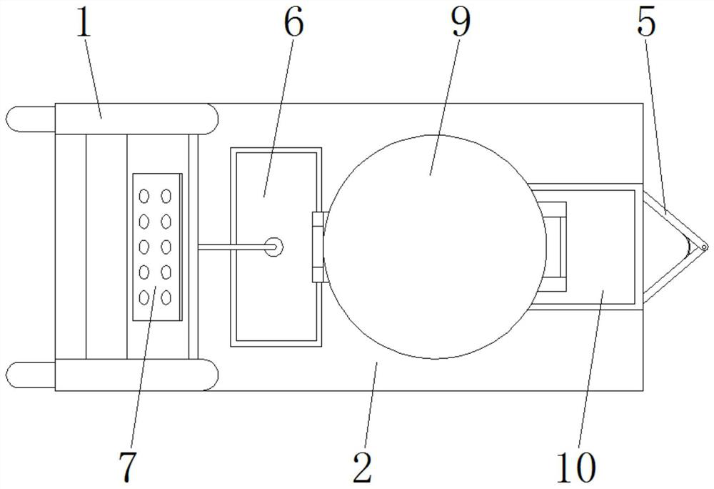 A pavement seam filling machine for conveniently adjusting the size of the seam filling