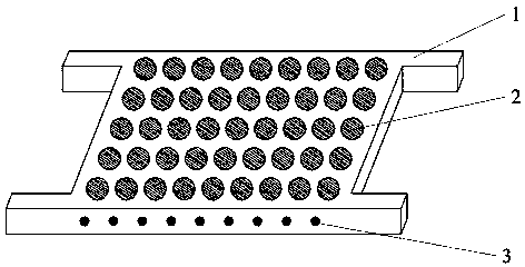 Wearing-resistant composite material fan coal mill hitting plate