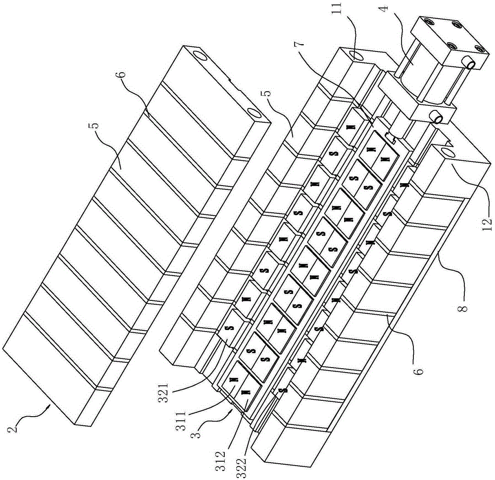 Planar permanent-magnetic working table