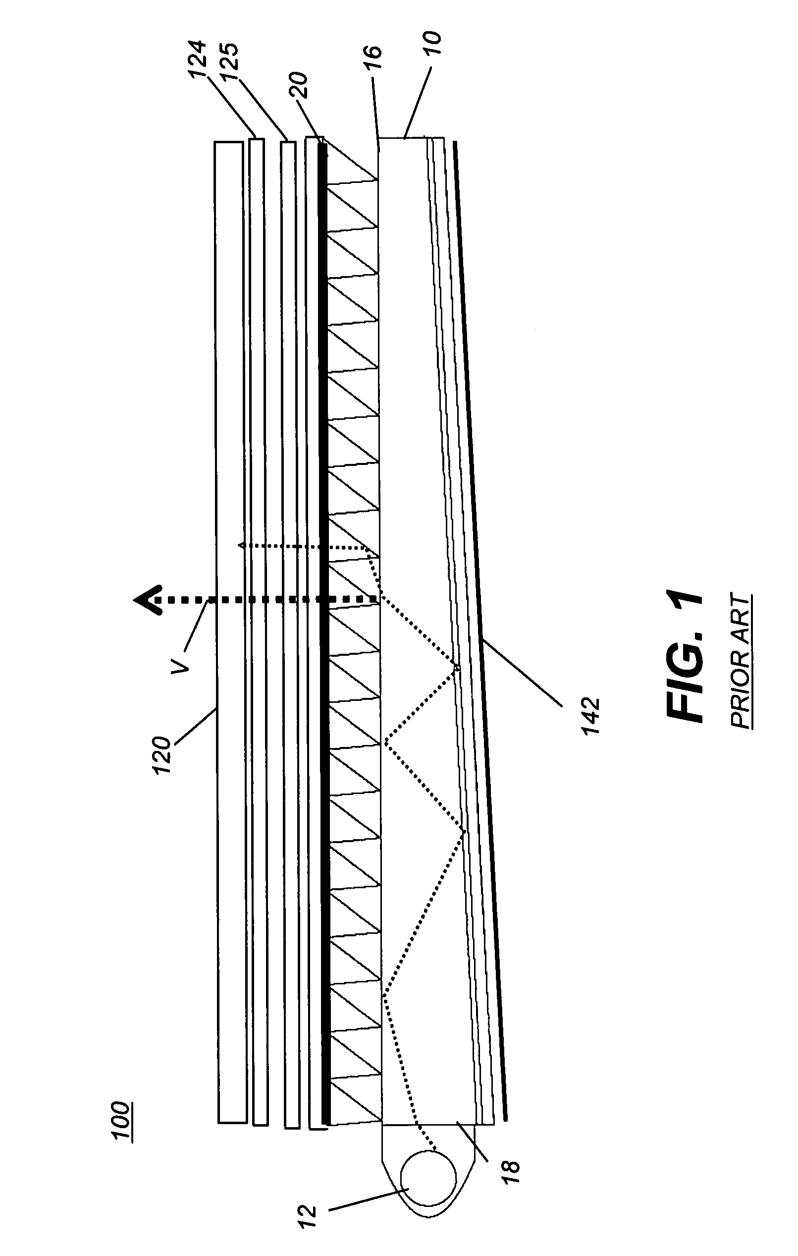 Turning film having multiple slopes