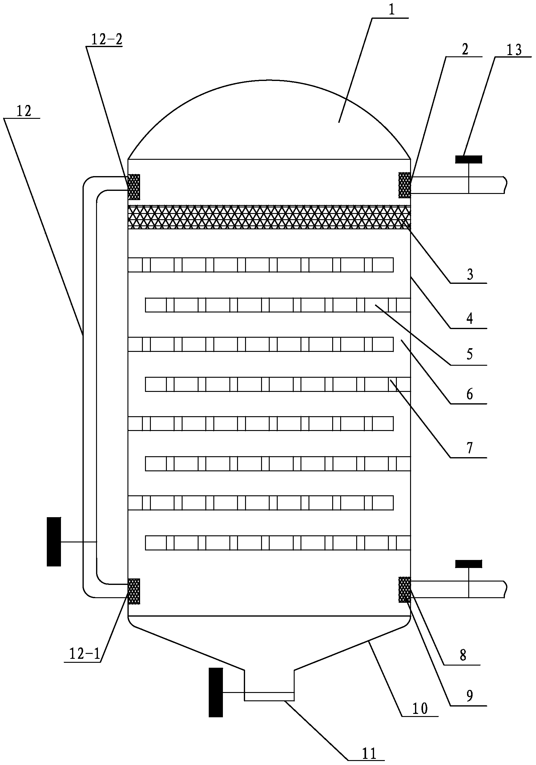 Dynamic dust removal water tower